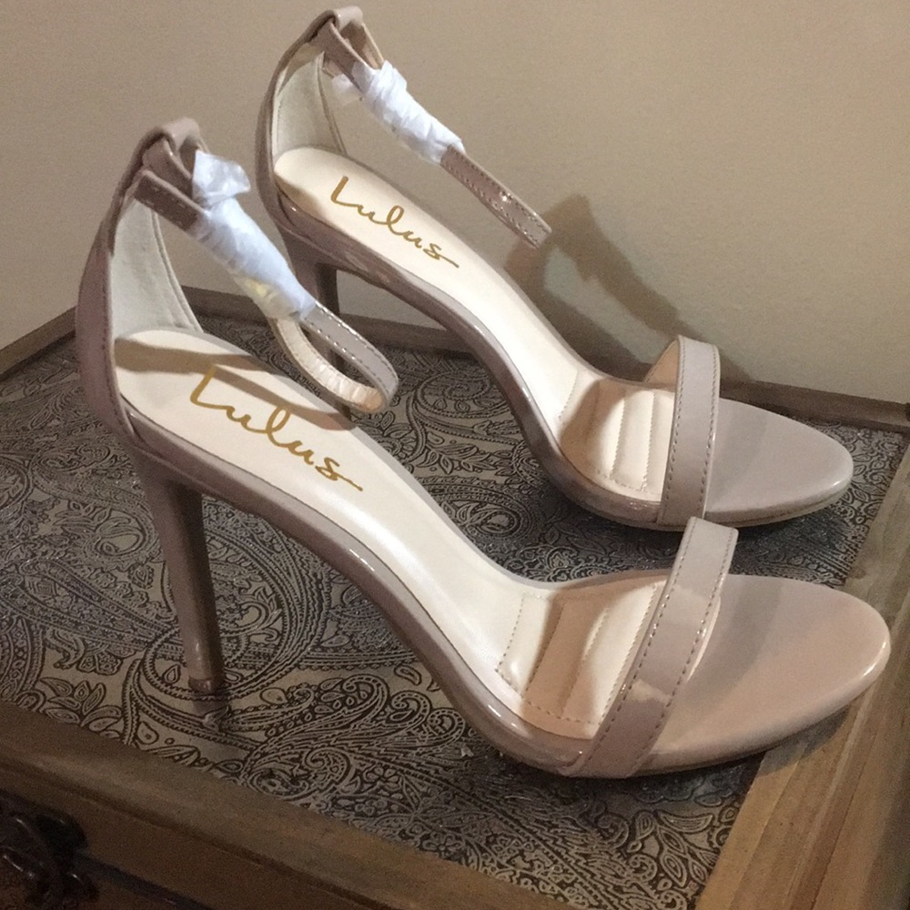 Nude heels. Lulus Elise sandals